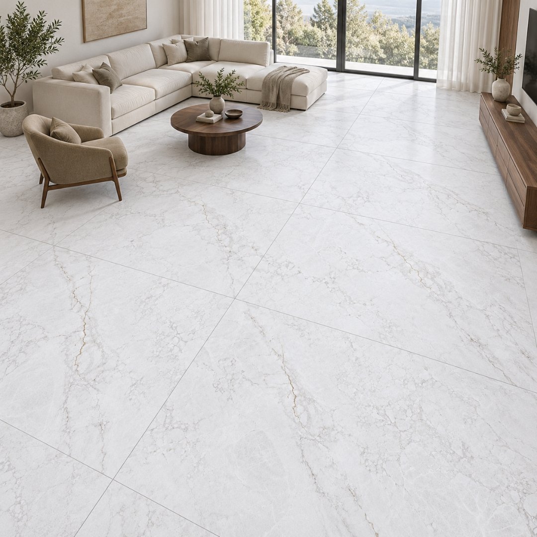 RSC - INVISIBLE ICE, marble-look wall tile for bathroom (view 3)